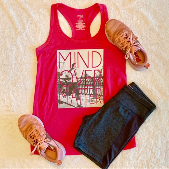 Danskin Now Tops - 2/$20 DANSKIN Pink Racer Back Tank Top XS